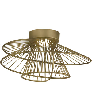 Zeta LED Flush Mount Natural Aged Brass