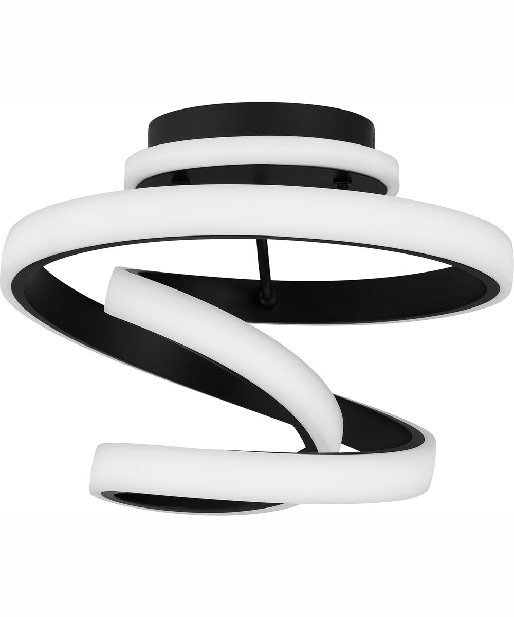 Aviva Medium Semi Flush Mount Matte Black