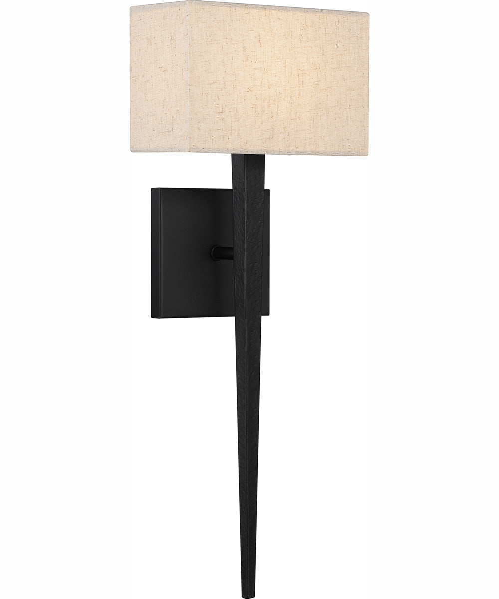 Quoizel Wood Small 1-light Wall Sconce Matte Black