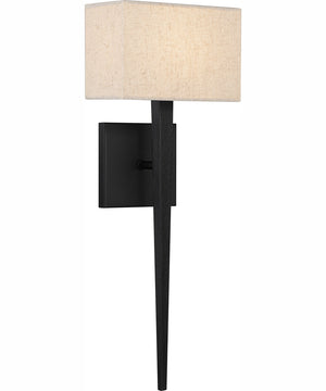 Quoizel Wood Small 1-light Wall Sconce Matte Black