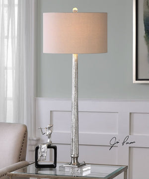 39"H Fiona Ribbed Mercury Glass Lamp