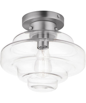 Harbor 1-Light Flush Mount Satin Nickel