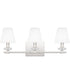 Kelsey Glen Large 3-light Bath Light Polished Nickel