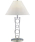 Vortex 1-Light Table Lamp Ps With White Fabric Shade