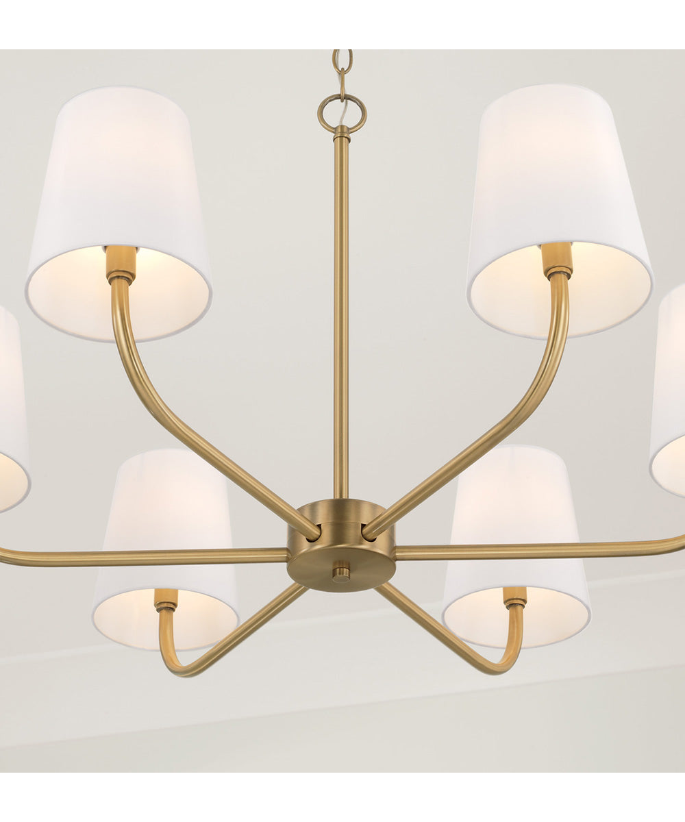 Brody 6-Light Chandelier Aged Brass