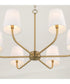 Brody 6-Light Chandelier Aged Brass