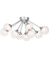 Spellbound 9-light Semi Flush Mount Polished Chrome