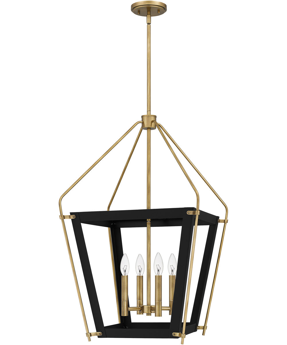 Abbeville 4-light Pendant Earth Black