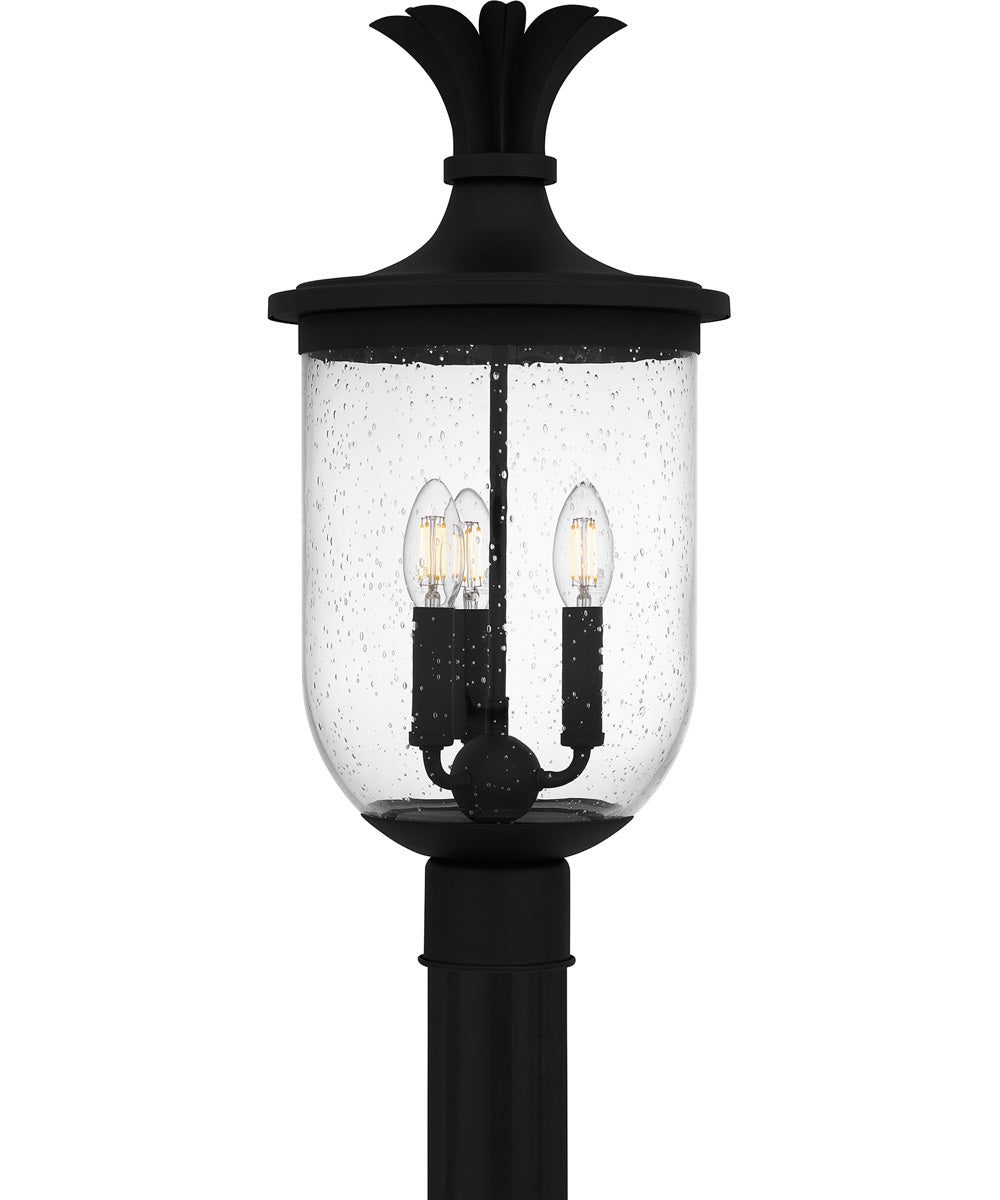 Havana Large 3-light Outdoor Post Light Earth Black