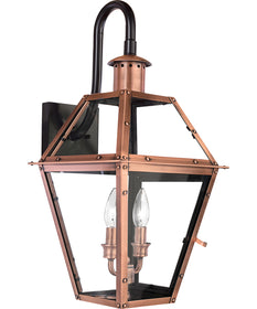 Rue De Royal Large 2-light Outdoor Wall Light Aged Copper