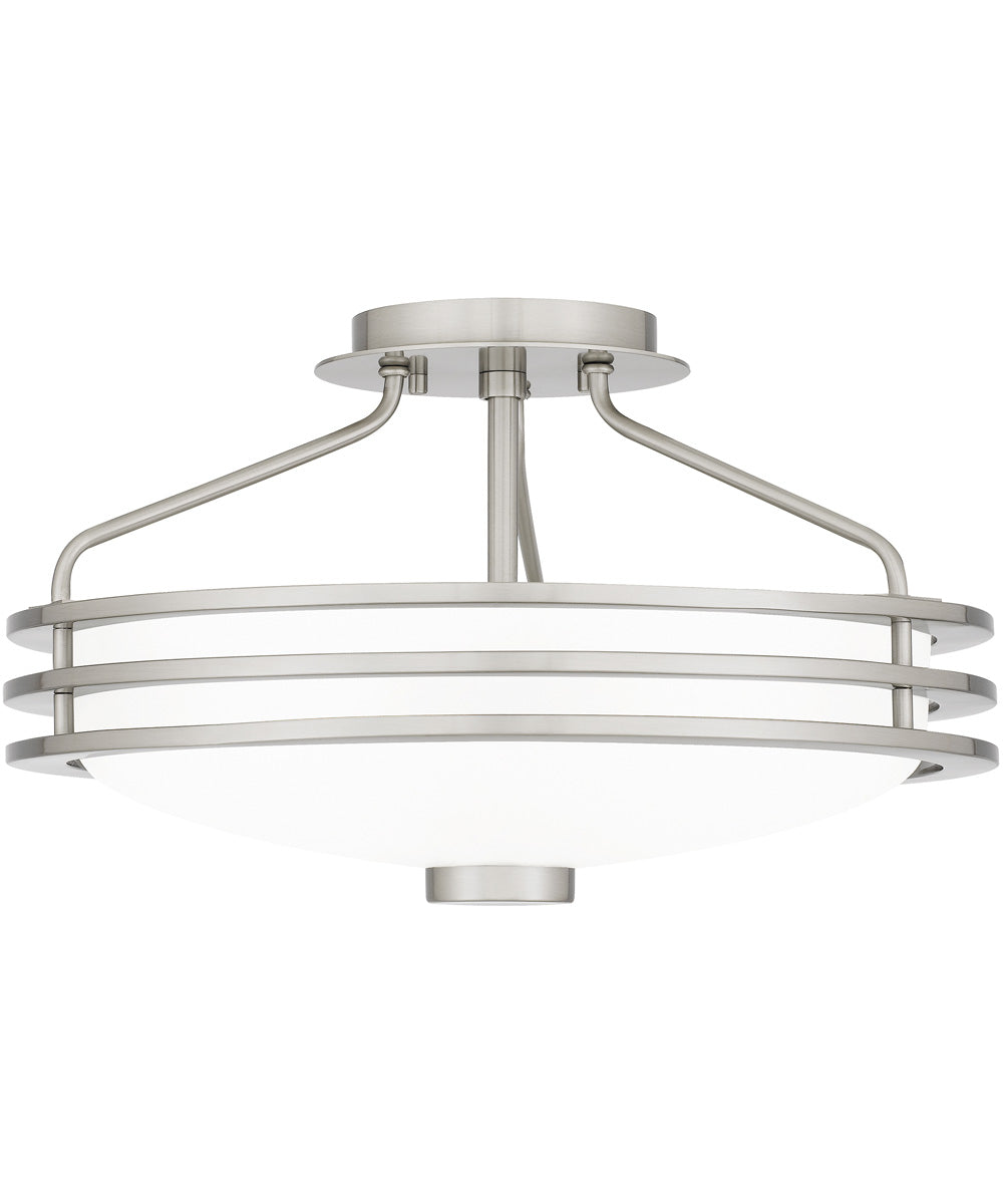 Emile 3-light Semi Flush Mount Brushed Nickel