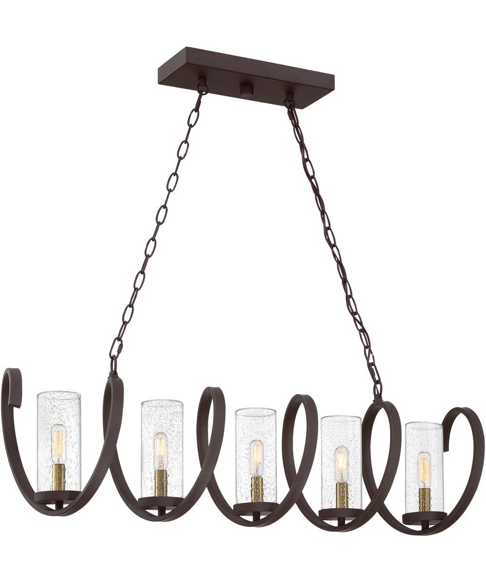 Tumult 5-light Island Light Western Bronze