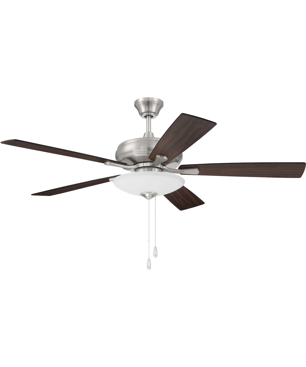 52" Eos Bowl 3-Light Ceiling Fan (Blades Included) Brushed Polished Nickel