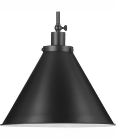 Hinton 1-Light Modern Farmhouse Pendant Matte Black