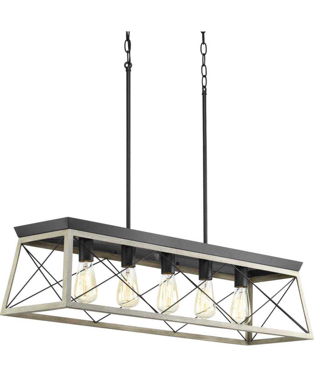 Briarwood 5-Light Linear Chandelier Graphite