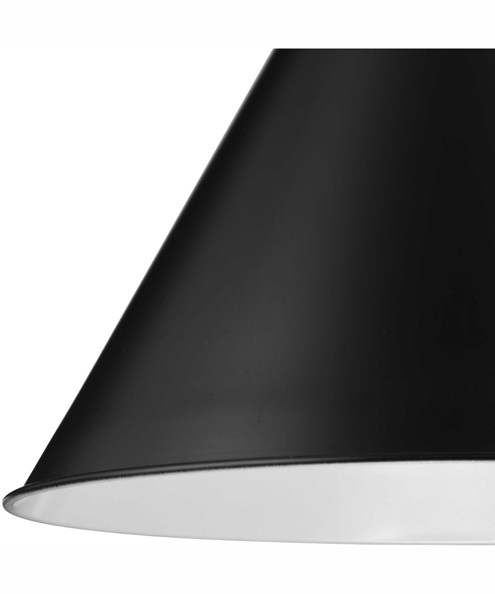 Hinton 1-Light Modern Farmhouse Pendant Matte Black
