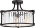 18"W Krys 3-Light Close-to-Ceiling Aged Bronze
