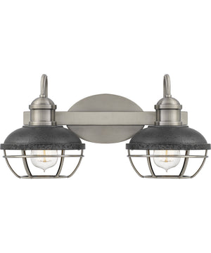 Sandpiper Medium 2-light Bath Light Antique Polished Nickel