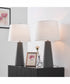 Muriel 2-Light 2 Pack-Table Lamp Grey Ceramichrome/ White Linen