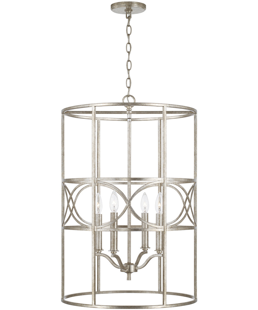 Sylvia 4-Light Foyer Antique Silver