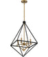 Louvre 4-light Pendant Western Bronze