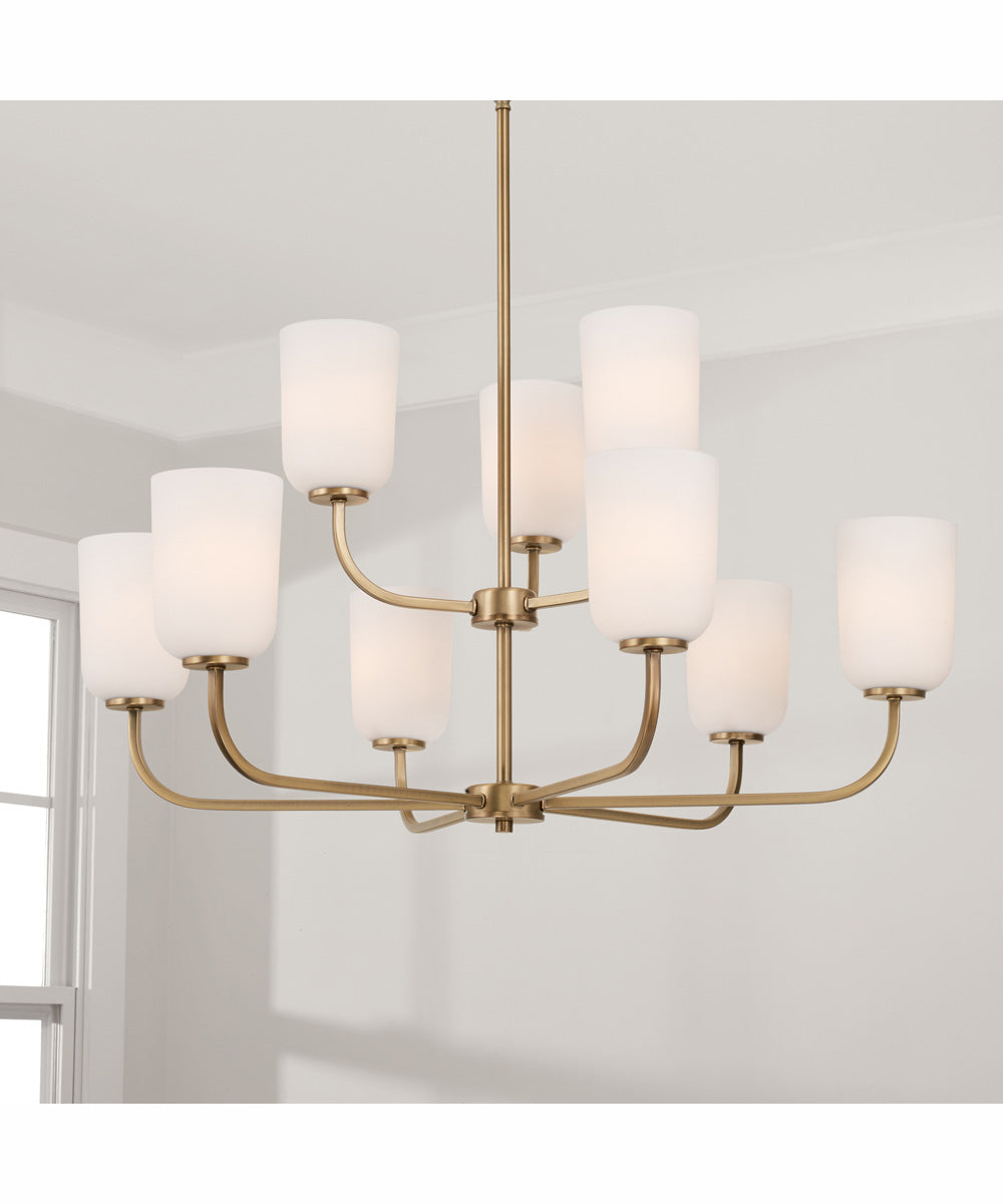 Lawson 9-Light Chandelier Aged Brass