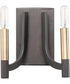 9"W Lyndon 2-Light Wall Sconce Bronze / Antique Brass
