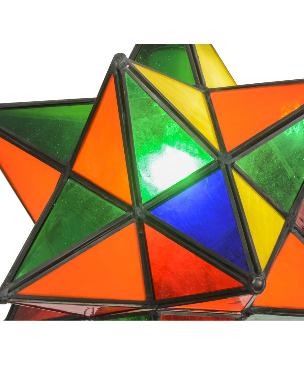 12"W Multi-Colored Moravian Star Pendant Light