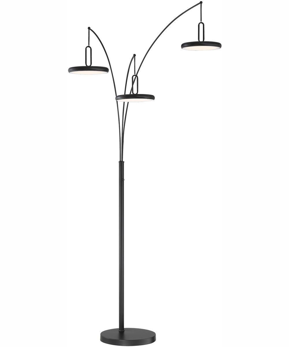 Sailee 3-Light Led 3-Light Arch Lamp Black