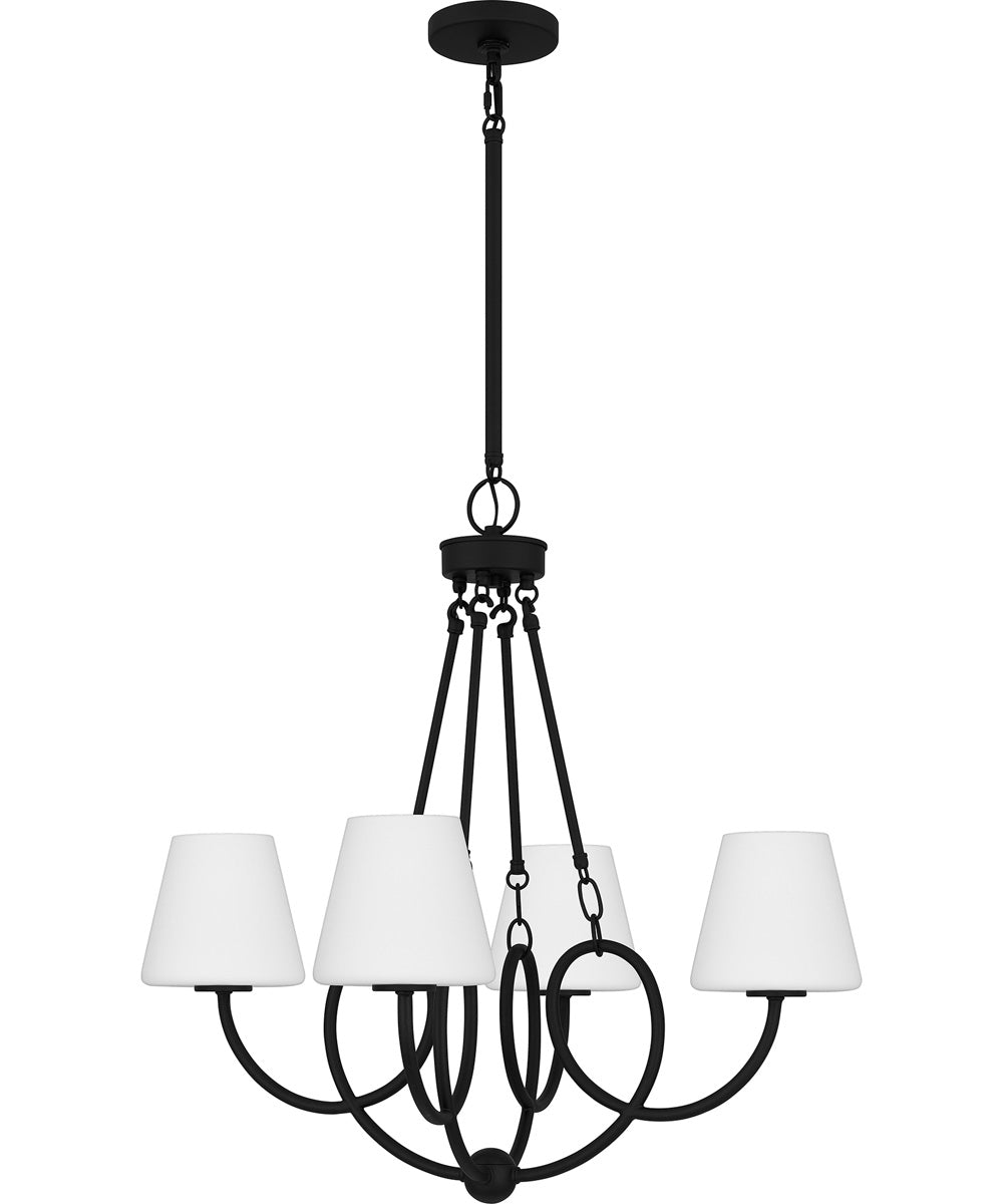 Atkins 4-light Chandelier Matte Black