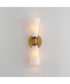 Krevat 2-Light Wall Sconce Black / Natural Aged Brass