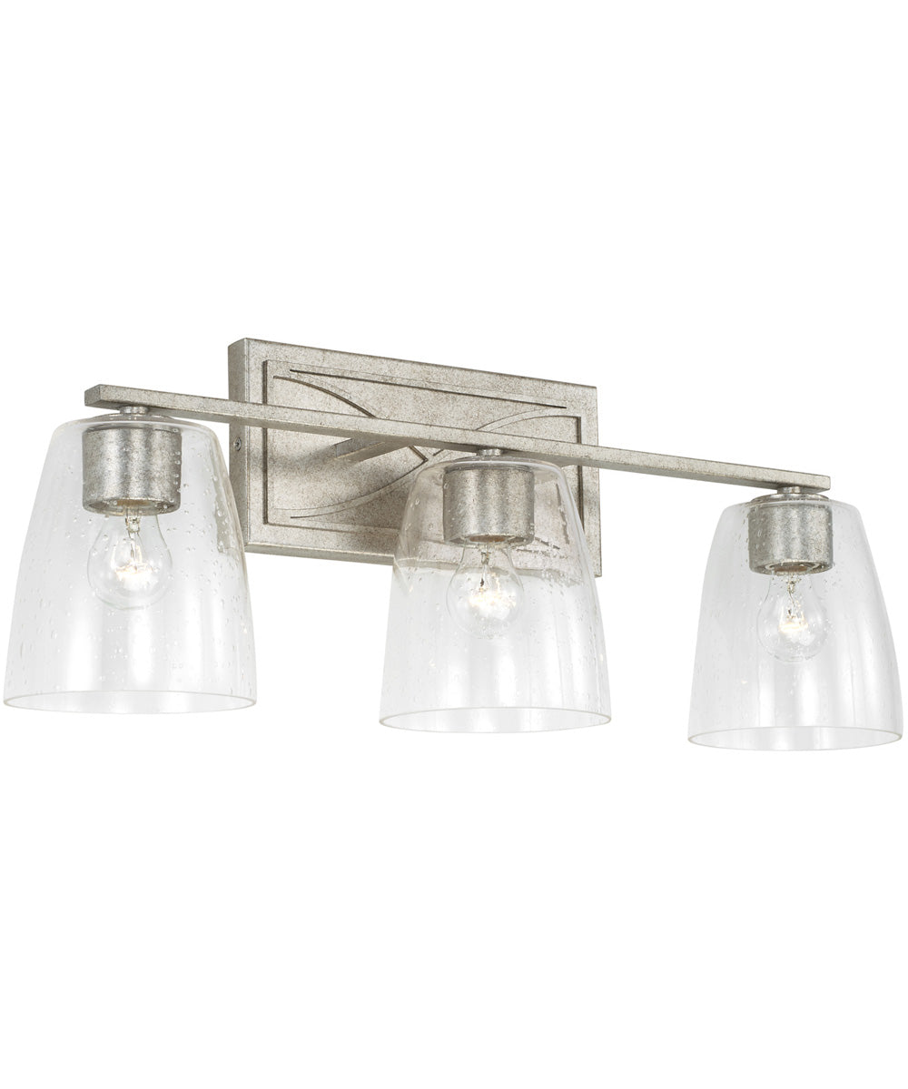 Sylvia 3-Light Vanity Antique Silver