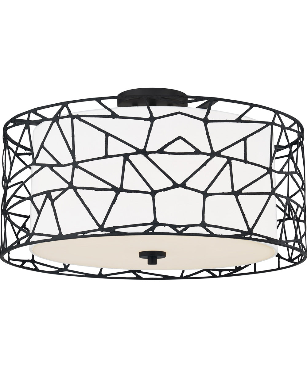Newcastle 4-light Semi Flush Mount Matte Black