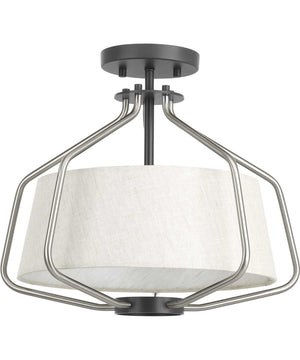 Hangar 16" Semi-Flush/Convertible Brushed Nickel