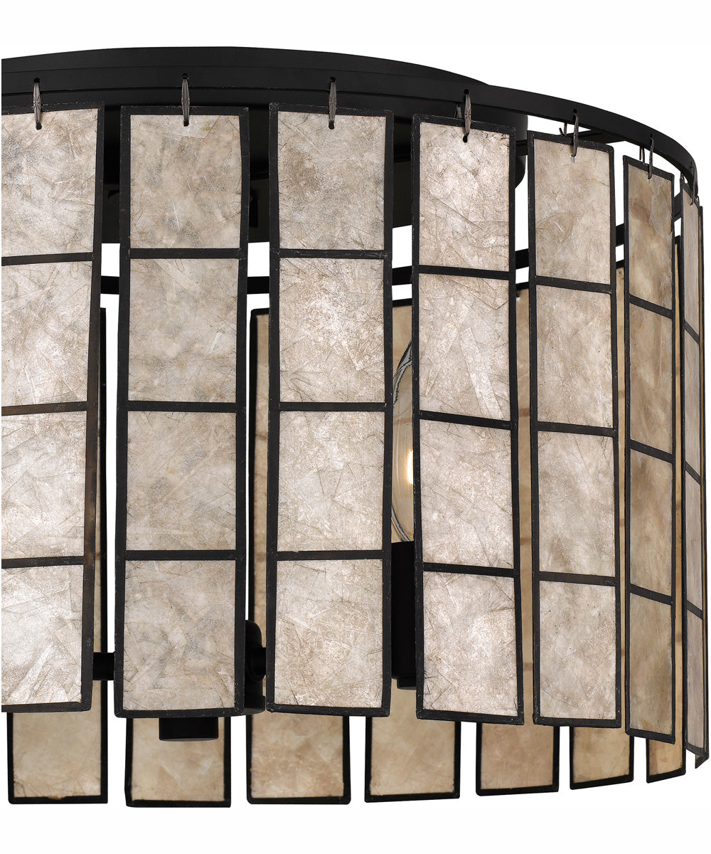 Seigler Medium 3-light Semi Flush Mount Matte Black