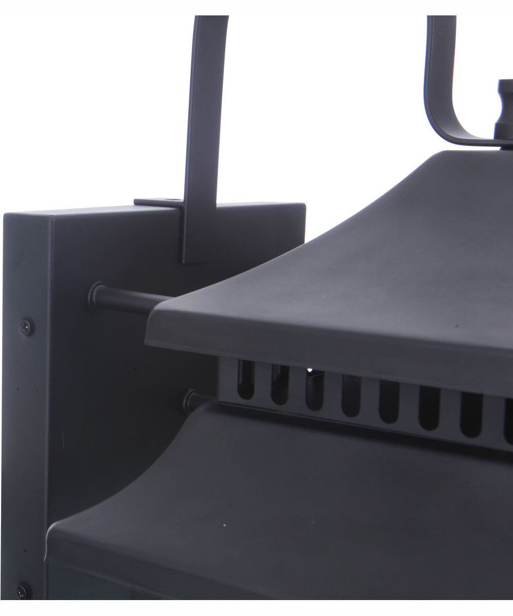 Crossbend 3-Light Outdoor Wall Lantern Matte Black