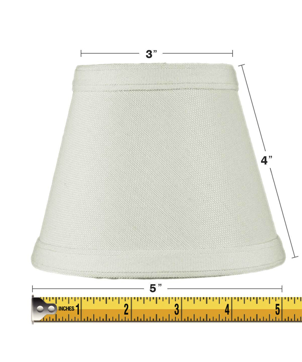 5"W x 4"H Set of 6 Clip-on Candelabra Lamp Shade Light Oatmeal Fabric