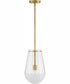 Beck 1-Light Small Pendant in Lacquered Brass
