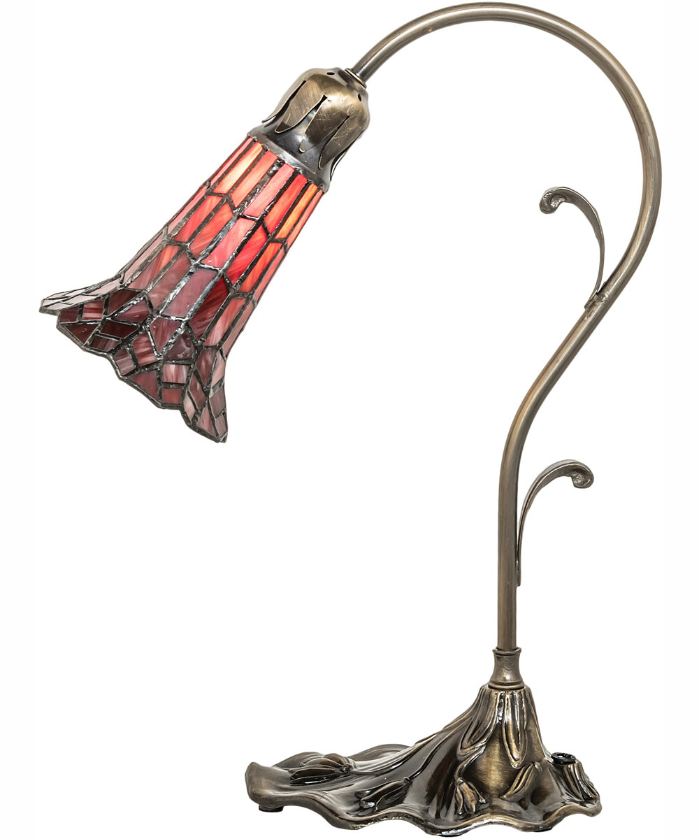 15" High Stained Glass Pond Lily Accent Lamp