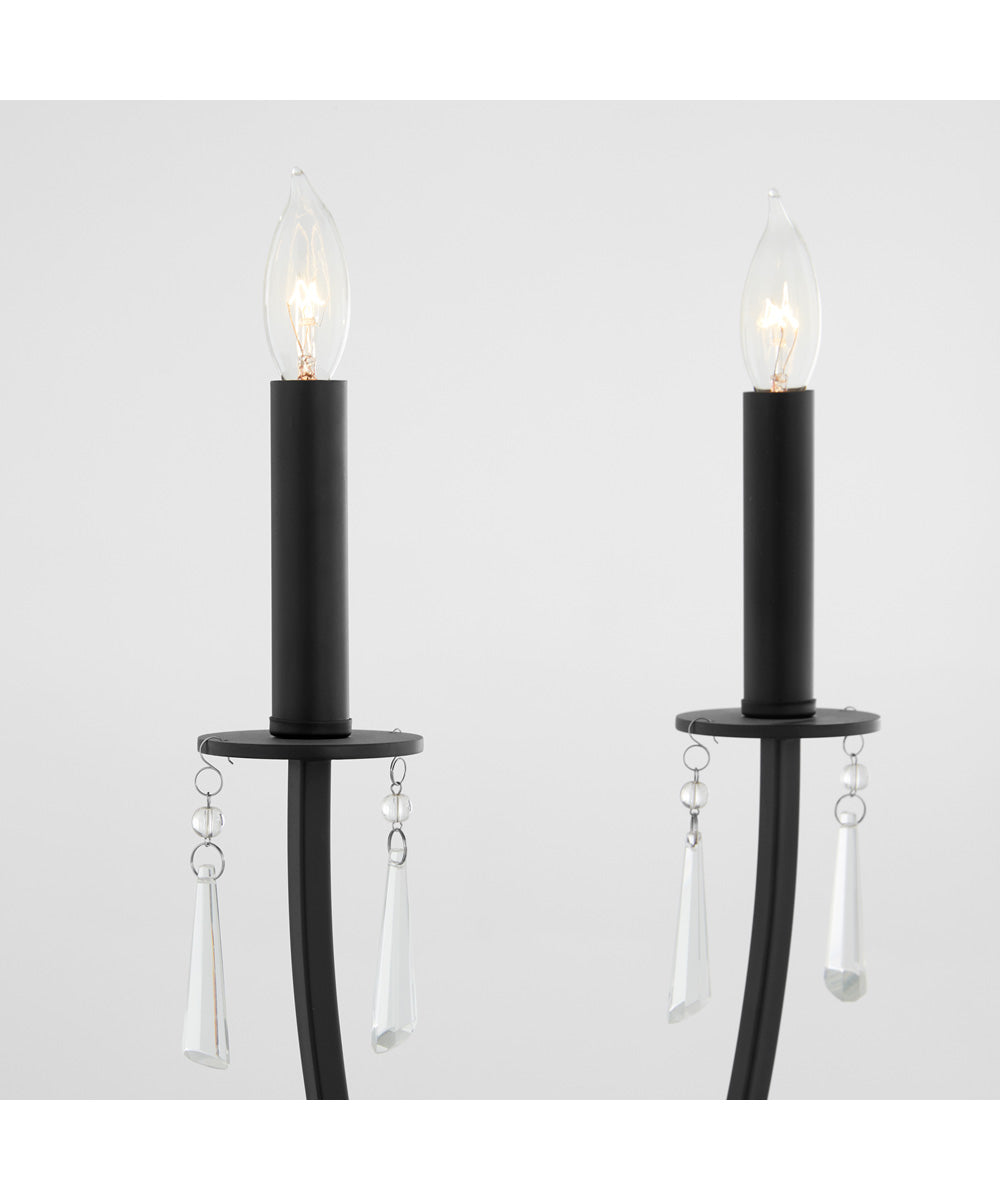 Majesty 2-light Wall Mount Light Fixture Matte Black