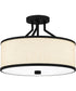 Laborde 3-light Semi Flush Mount Matte Black