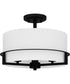 Seymour Medium 3-light Semi Flush Mount Matte Black