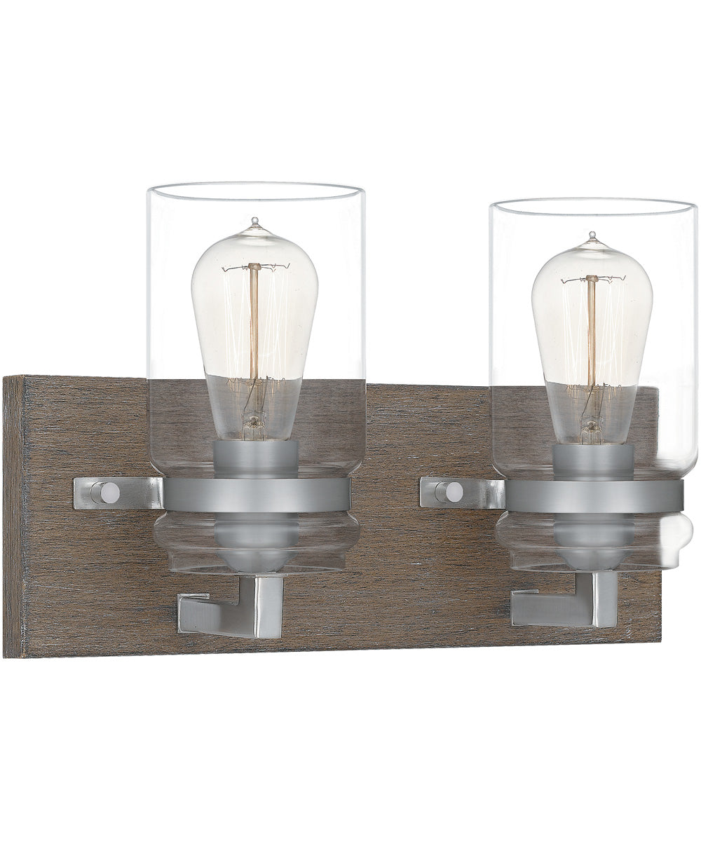 Craven Medium 2-light Bath Light Aged Oak