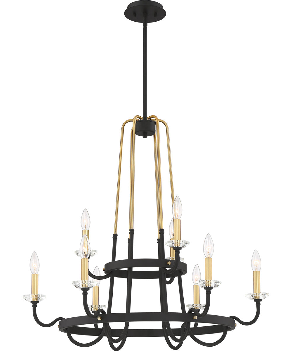Tanner 9-light Chandelier Western Bronze