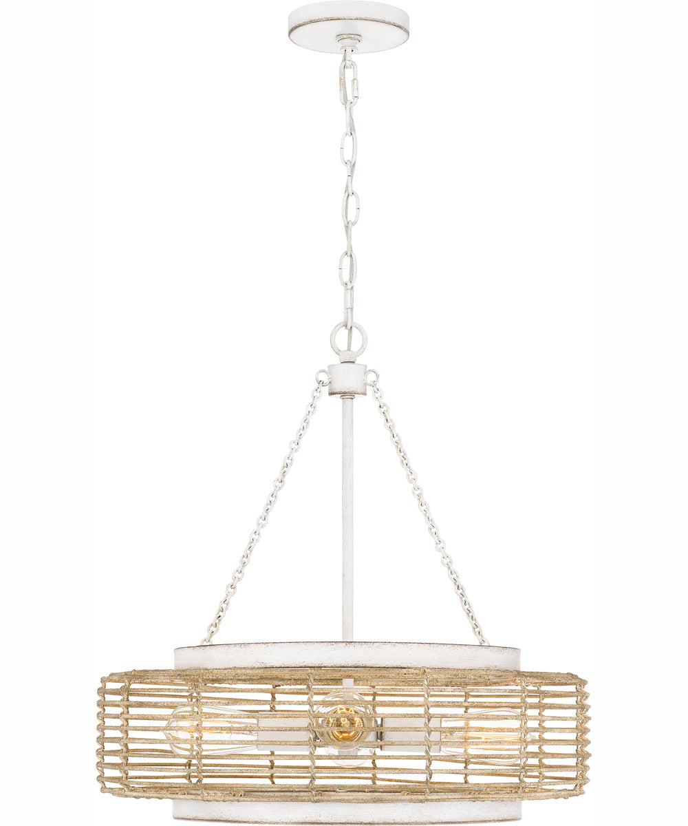 Quoizel Pendant 4-light Pendant Antique White