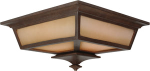 14"W Argent 2-Light Outdoor Flush Aged Bronze