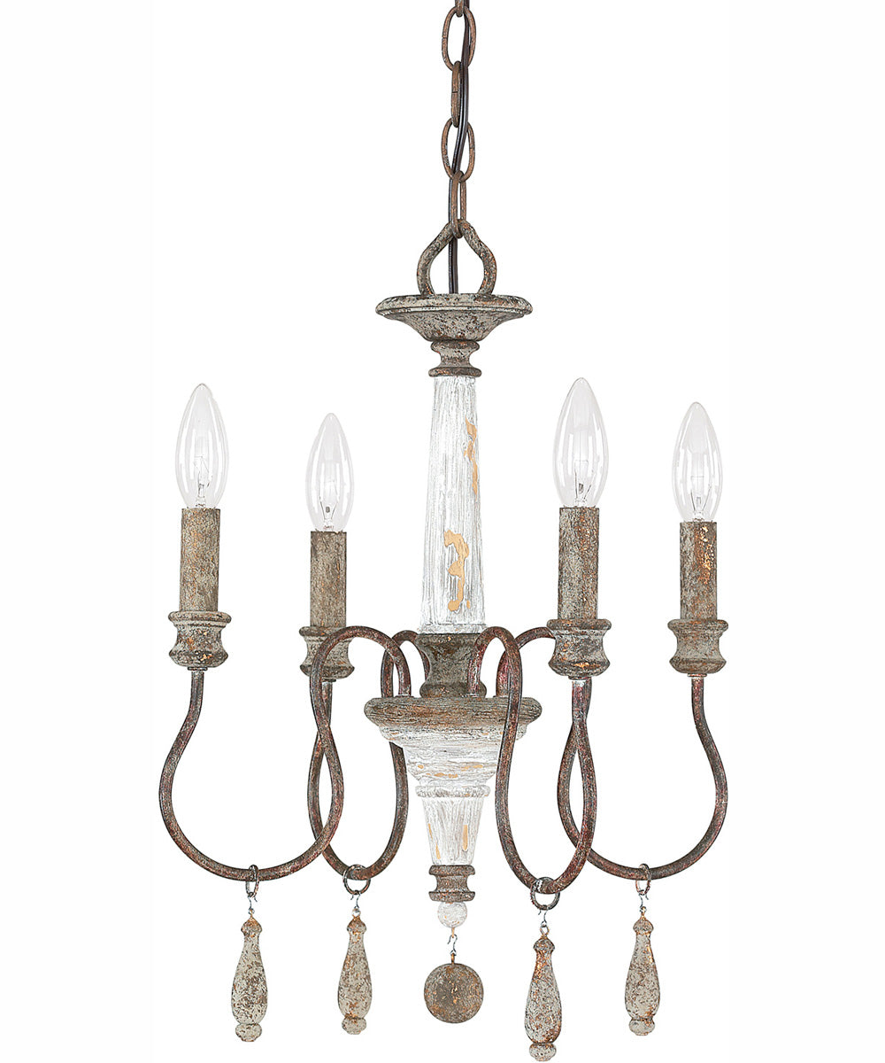 Zoe 4-Light Chandelier French Antique