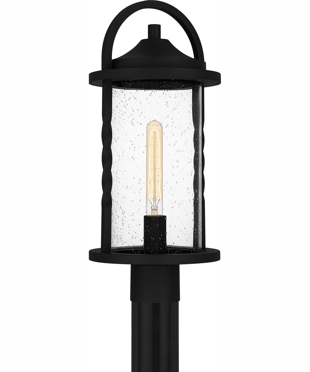 Reece Large 1-light Outdoor Post Light  Coastal Armour Aluminum Earth Black