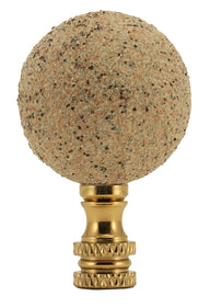 Ceramic Sand Ball Lamp Finial 2.3"h