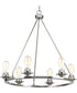 Debut 6-Light Farmhouse Chandelier Light Brushed Nickel